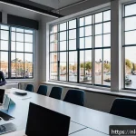 Home 23 마케팅관리사와 소셜미디어 마케팅 차이점 - A modern Dutch office environment with a diverse marketing team collaboratively planning a long-term...